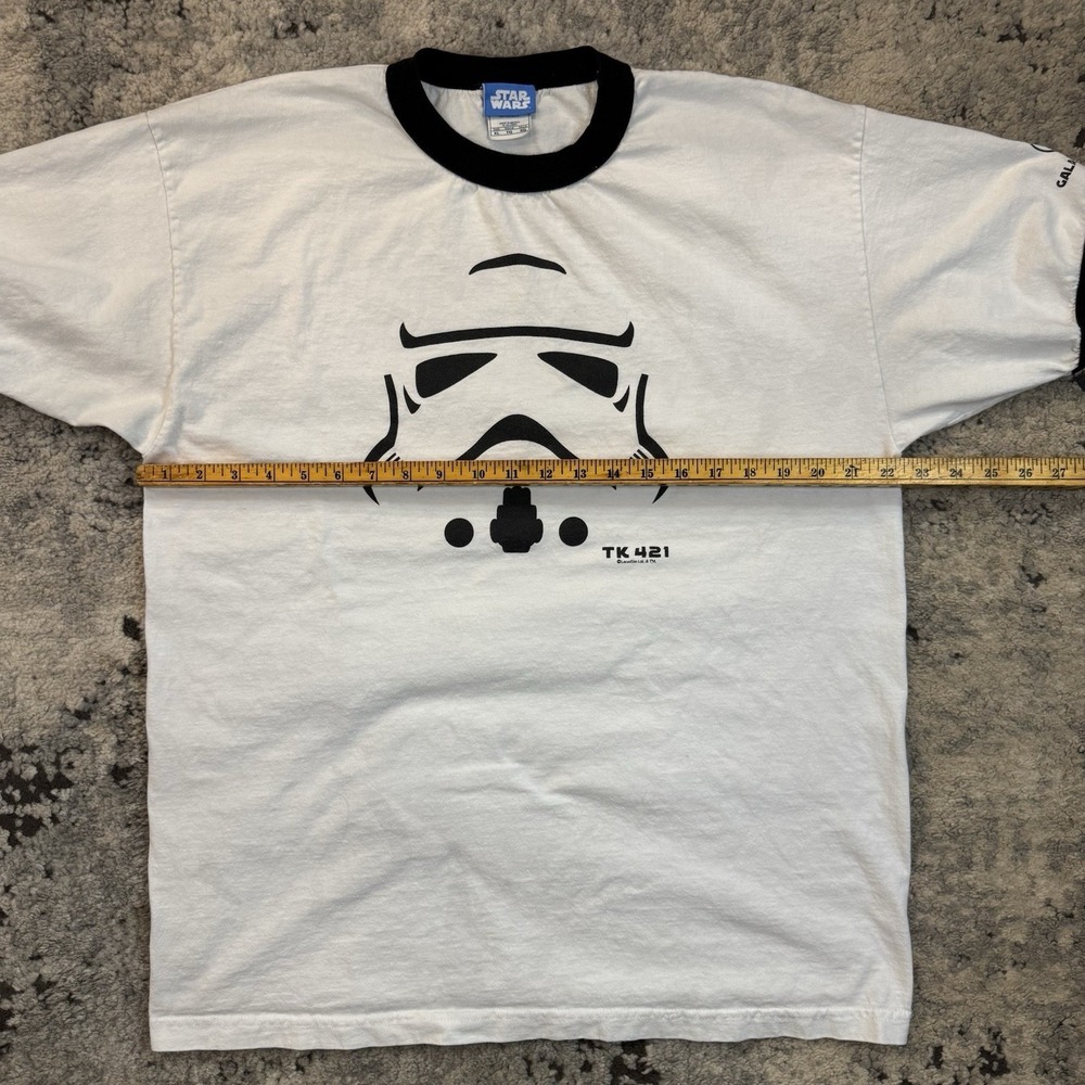 Vintage Star Wars Storm Trooper TK 421 T-Shirt Size Large Ringer Y2K - Picture 8 of 9